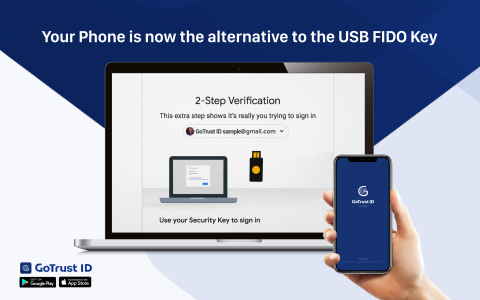Your Phone is now the alternative to the USB FIDO Key (Photo: Business Wire)